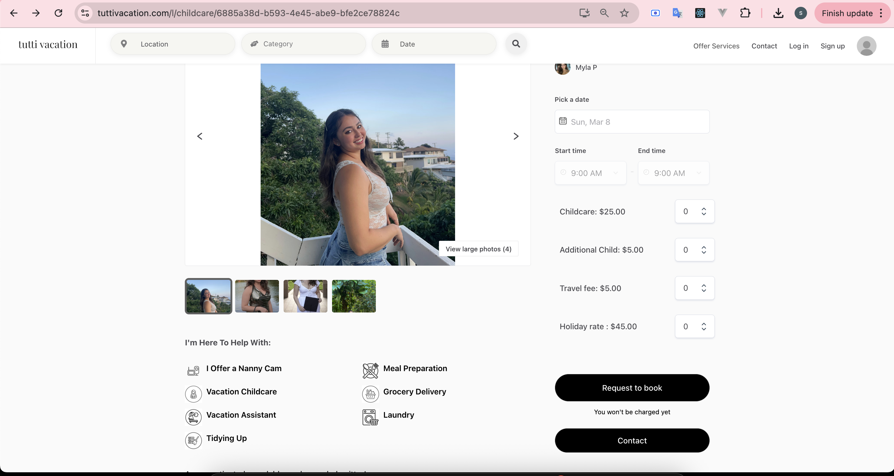 Tutti Vacation — Building a Custom Marketplace for Vacation Services Screenshot