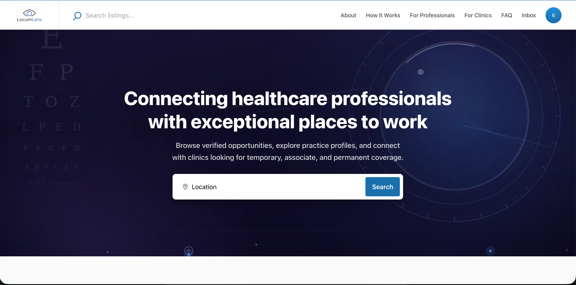 LocumLens — Healthcare Staffing Marketplace Built on Sharetribe Console Alone Preview