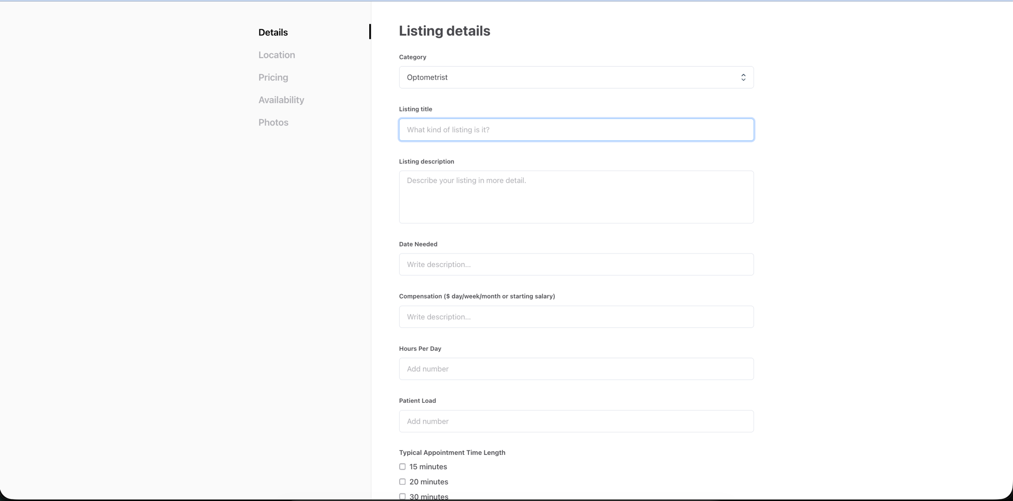 LocumLens — Healthcare Staffing Marketplace Built on Sharetribe Console Alone Screenshot