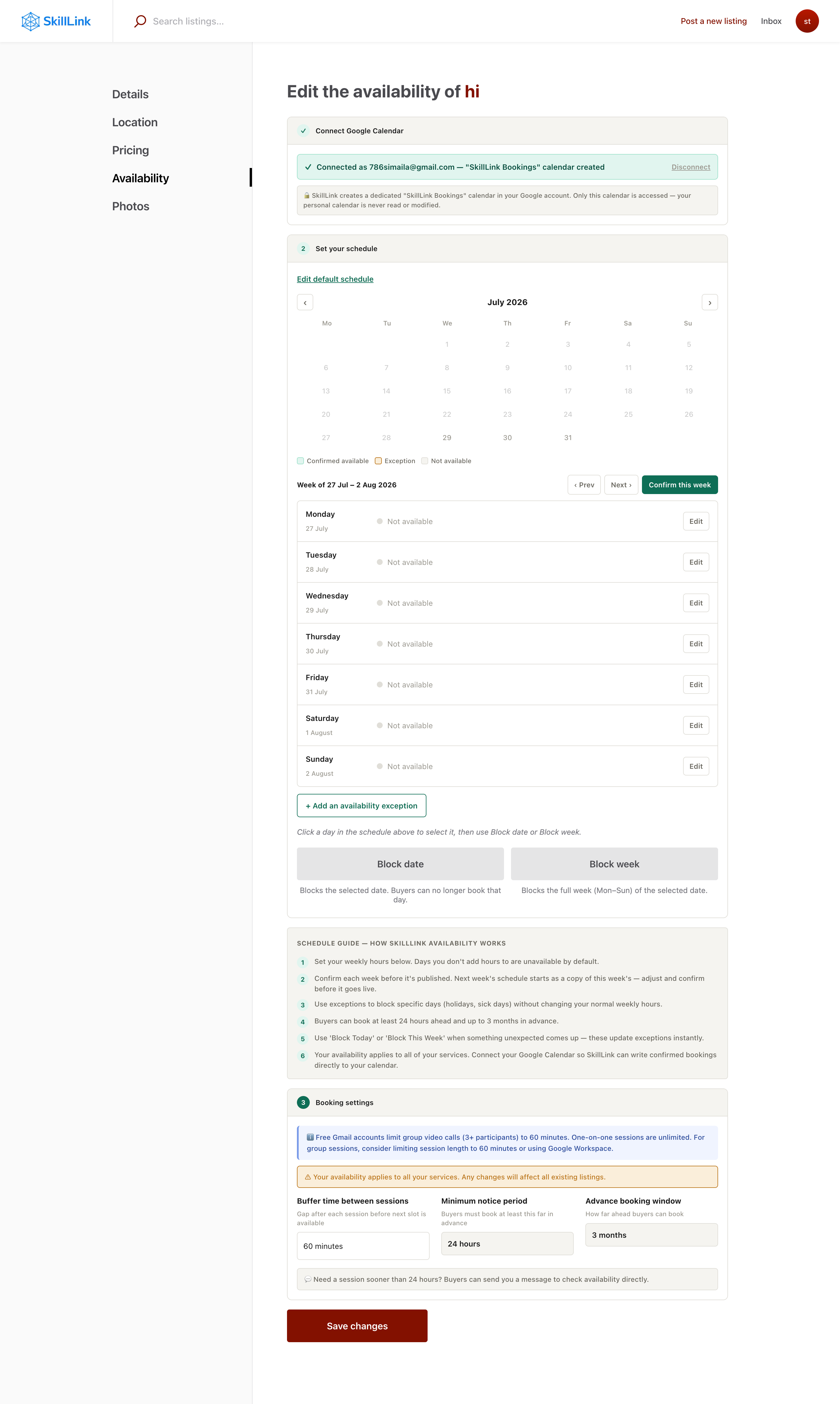 SkillLink — GDPR-Compliant C2C Skill-Sharing Marketplace for Japanese Expats in Europe Screenshot