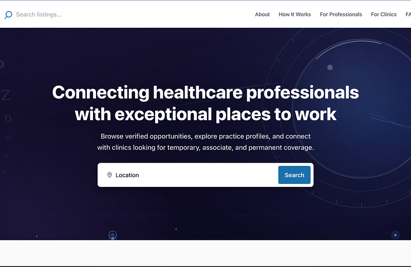 LocumLens — Healthcare Staffing Marketplace Built on Sharetribe Console Alone